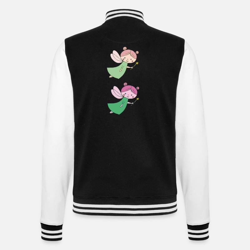 Fee double 2 - College Sweat Jacket - black/white