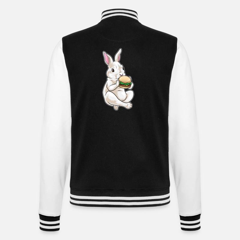 Bunny Cheeseburger - Veste Teddy - noir/blanc