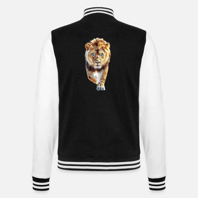 Löwe - College-Sweatjacke - Schwarz/Weiß