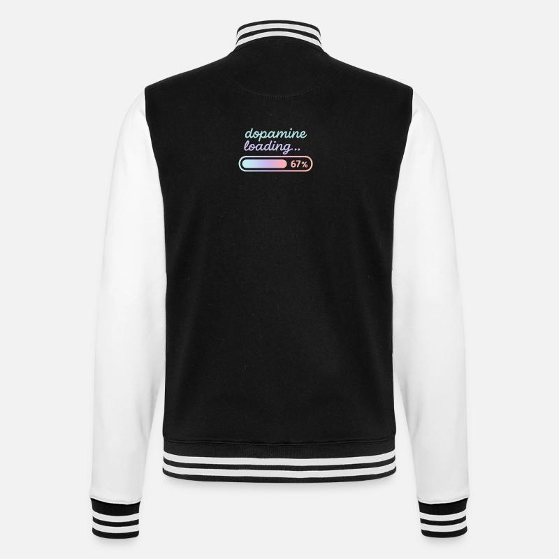 Dopamine Loading Pastel Gradient - College Sweat Jacket - black/white