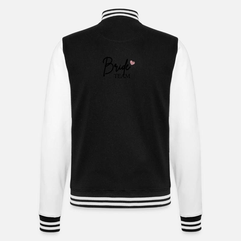 Team Bride - College-Sweatjacke - Schwarz/Weiß