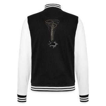 Metropolis - College Sweat Jacket - black/white - Back - Marisol (170cm)