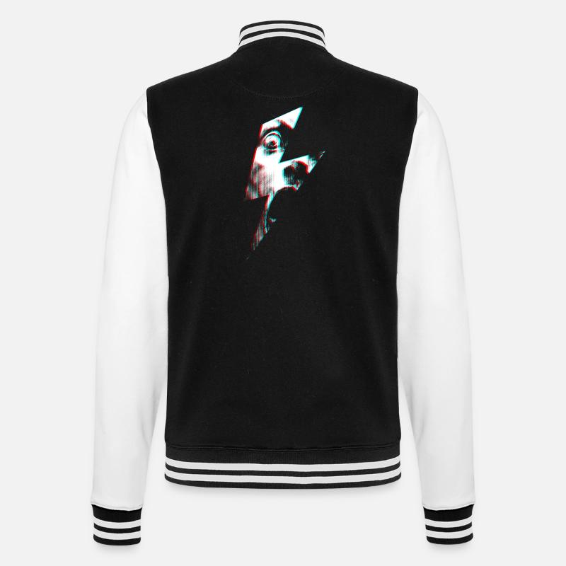 Geblitzte Rotverschiebung - College-Sweatjacke - Schwarz/Weiß