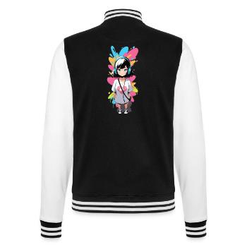Street Art Girl 23240 - College Sweat Jacket - black/white - Back - Marisol (170cm)