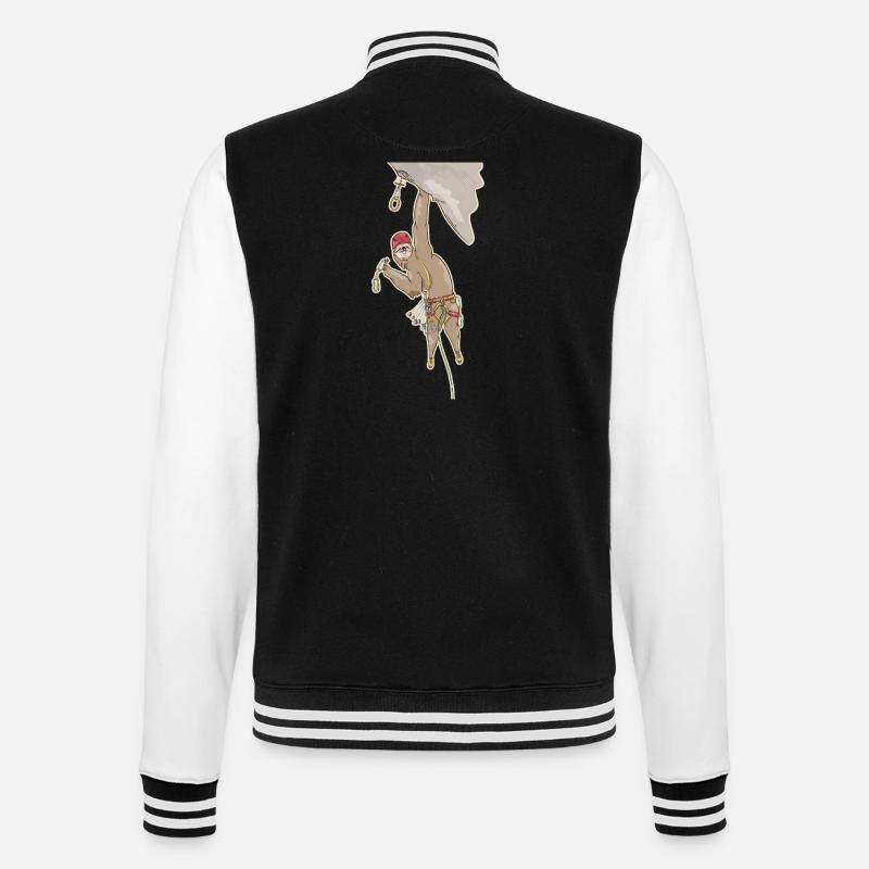 Faultier-Klettern - College-Sweatjacke - Schwarz/Weiß