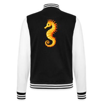 Seepferdchen - College-Sweatjacke - Schwarz/Weiß - Hinten - Marisol (170cm)