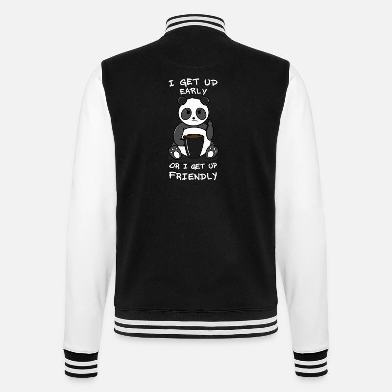Early or friendly - College Sweat Jacket - black/white