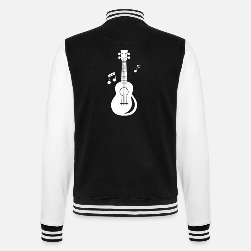 Ukulele Graphics - College Sweat Jacket - black/white