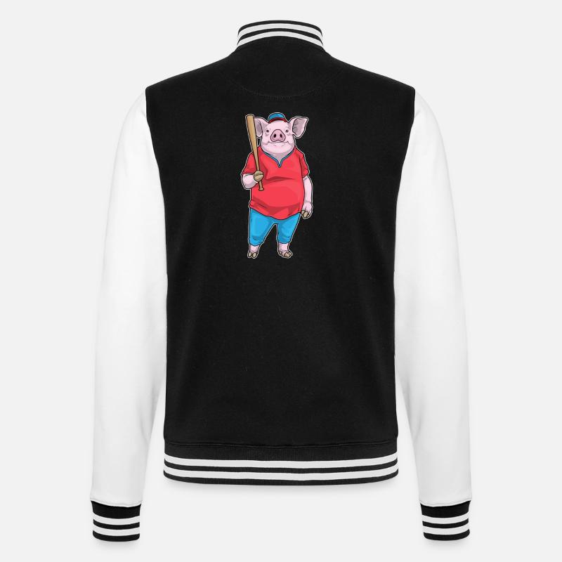 Pig Baseball Batte de baseball - Veste Teddy - noir/blanc