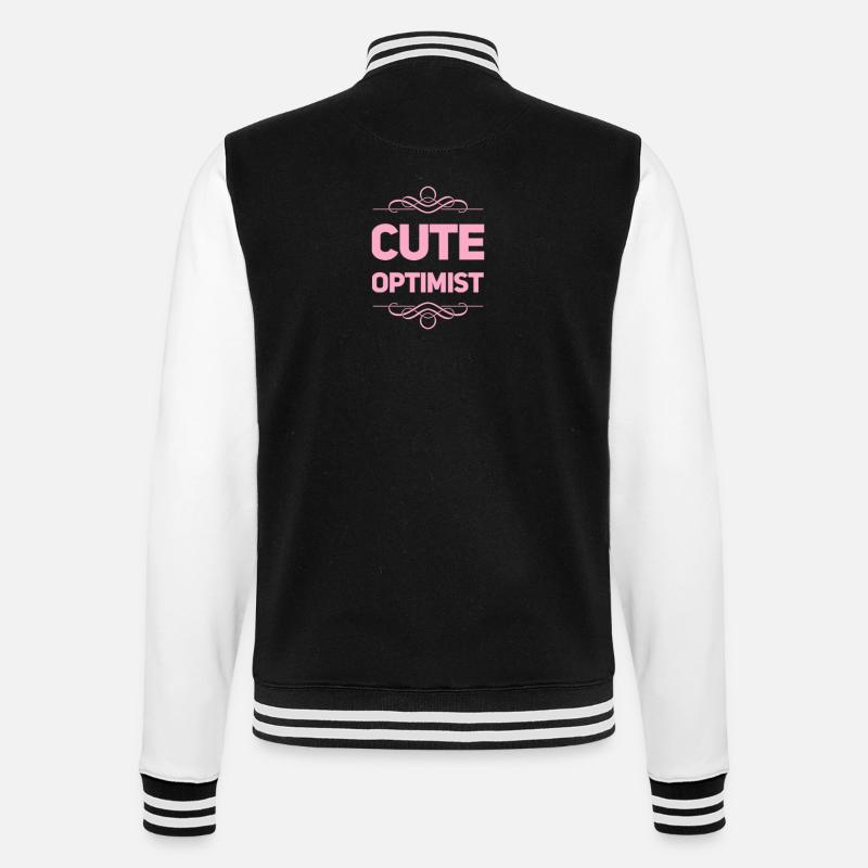 Optimiste mignon - Veste Teddy - noir/blanc