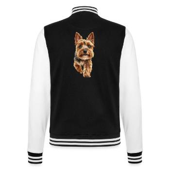 Yorkshire Terrier - College-Sweatjacke - Schwarz/Weiß - Hinten - Marisol (170cm)