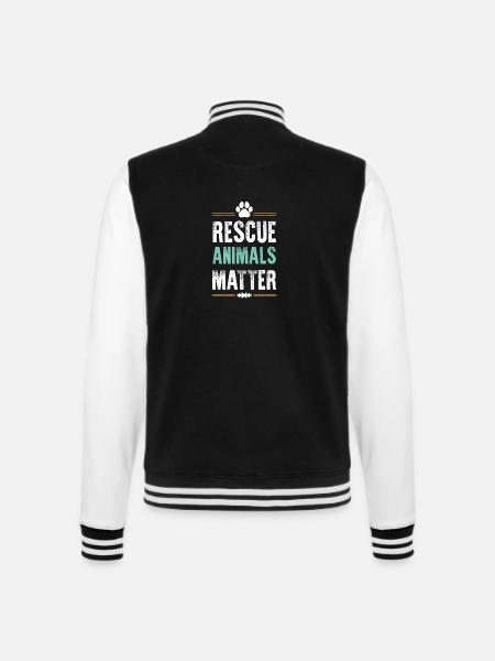 Animals Matter Tierschutz - College-Sweatjacke - Schwarz/Weiß