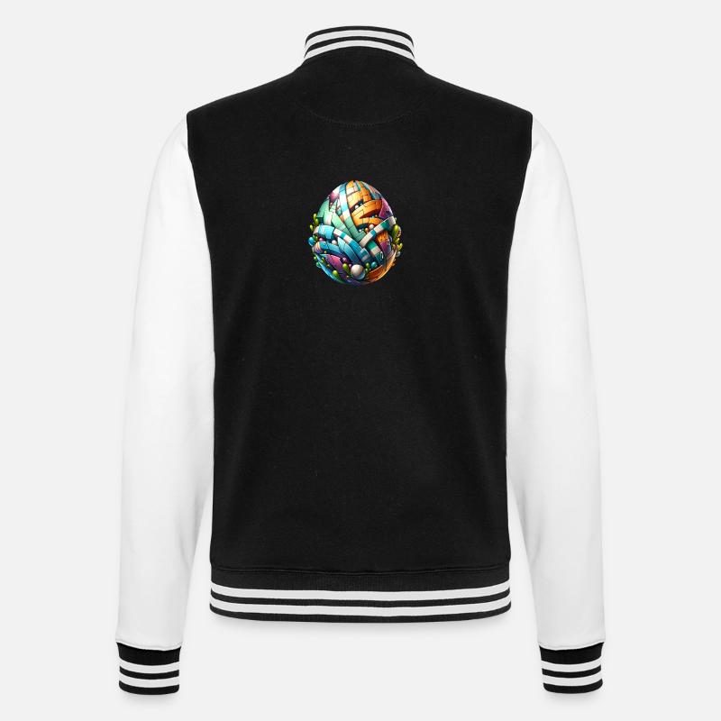 Easter egg - College Sweat Jacket - black/white