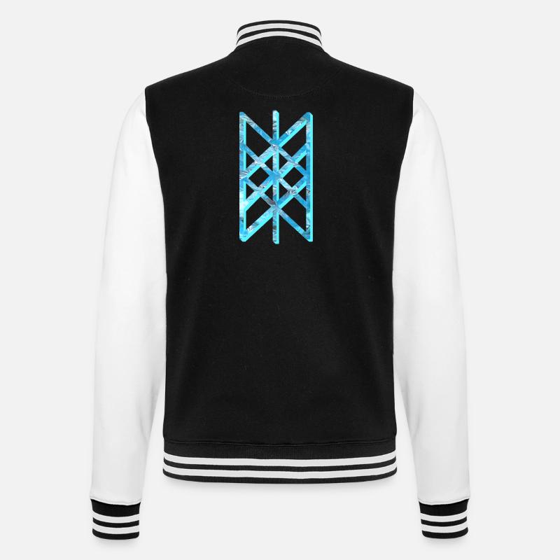 netz der wyrd e 78 - College-Sweatjacke - Schwarz/Weiß