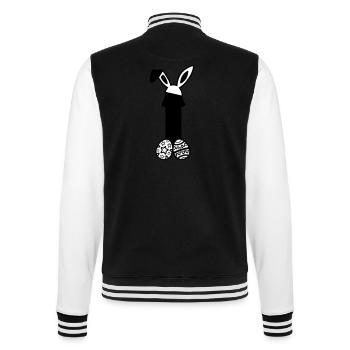 Ostern Penis - College-Sweatjacke - Schwarz/Weiß - Hinten - Marisol (170cm)