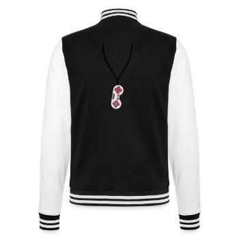 Necklace Jewelry Old Controller - College Sweat Jacket - black/white - Back - Marisol (170cm)