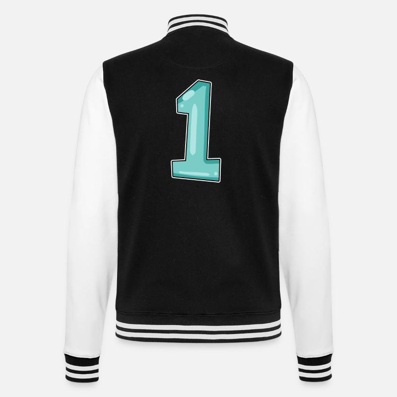 1 - Veste Teddy - noir/blanc