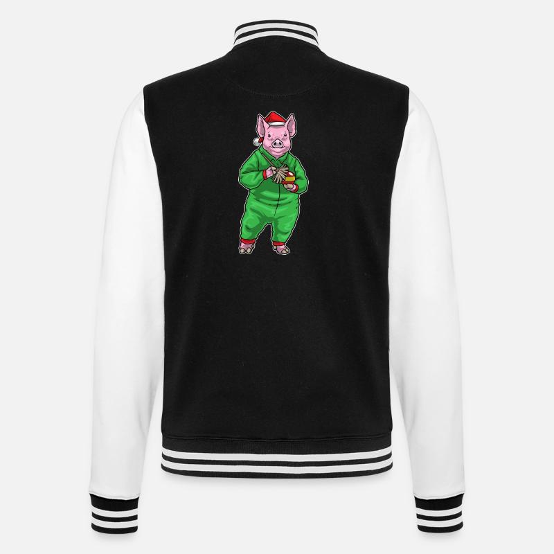 Nettoyant de Noël pour cochon - Veste Teddy - noir/blanc