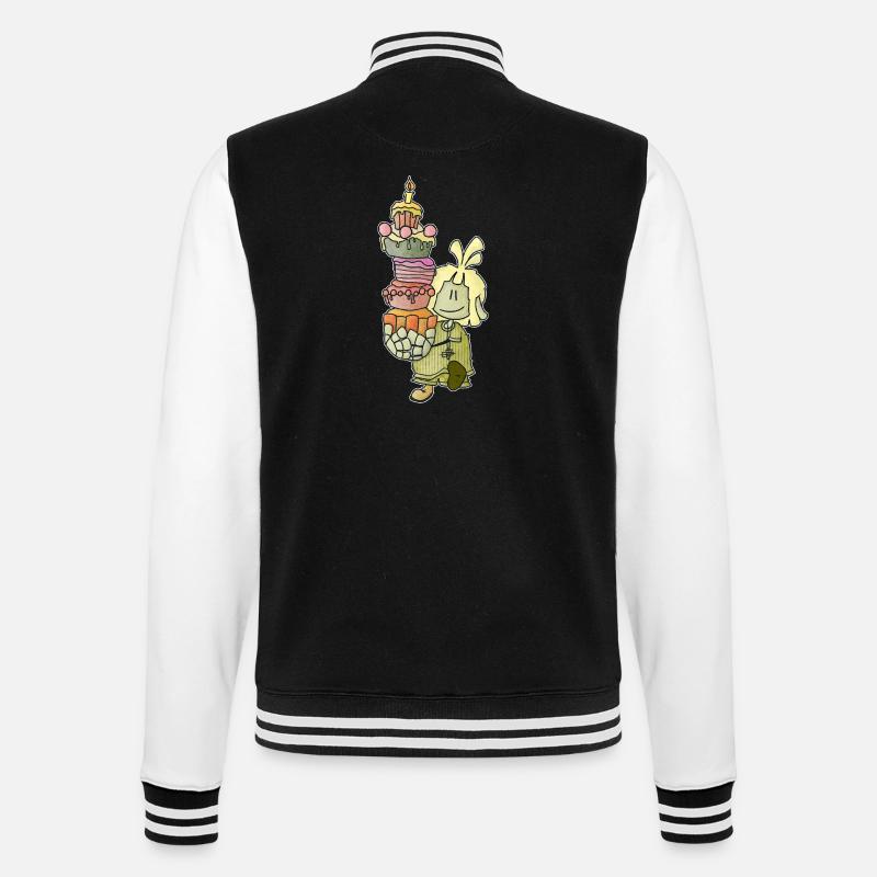 Mael - der Kuchen-Einsatz! / - College-Sweatjacke - Schwarz/Weiß