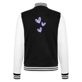 Love purple - College-Sweatjacke - Schwarz/Weiß - Hinten - Marisol (170cm)