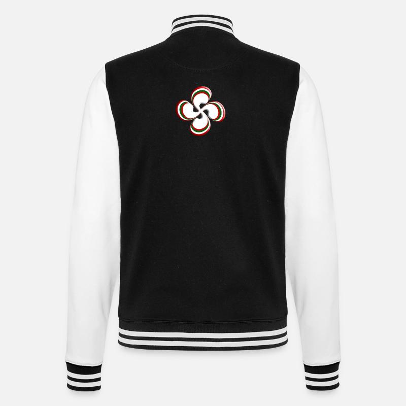 Croix Basque Lauburu 2 - Veste Teddy - noir/blanc