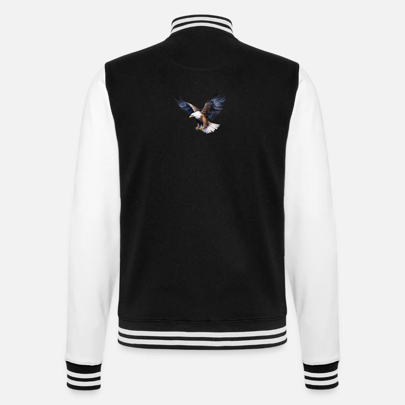 Bald eagle - College Sweat Jacket - black/white