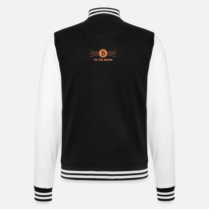 Bitcoin Trajectory - College Sweat Jacket - black/white