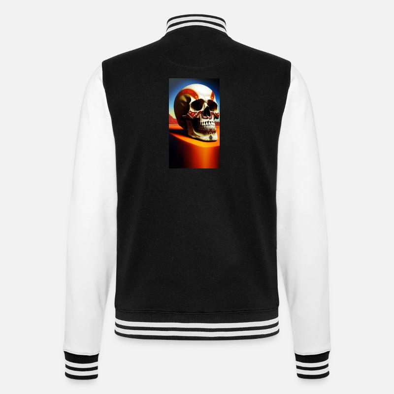 Mexiko Schädel - College-Sweatjacke - Schwarz/Weiß