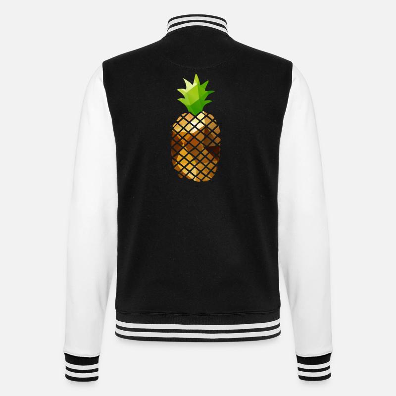 Pineapple (Low Poly) - Veste Teddy - noir/blanc