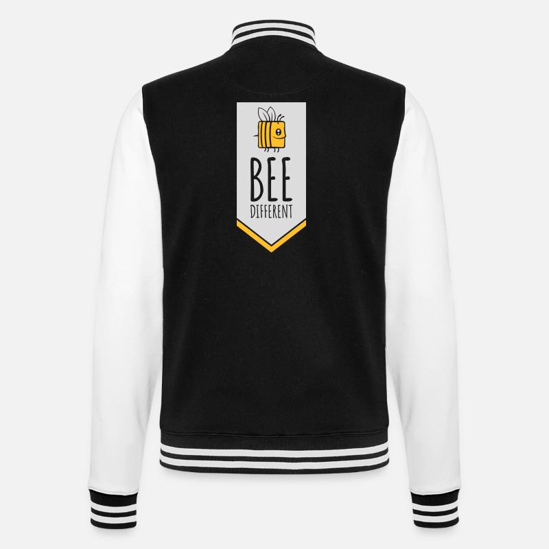 bee citation différente - Veste Teddy - noir/blanc