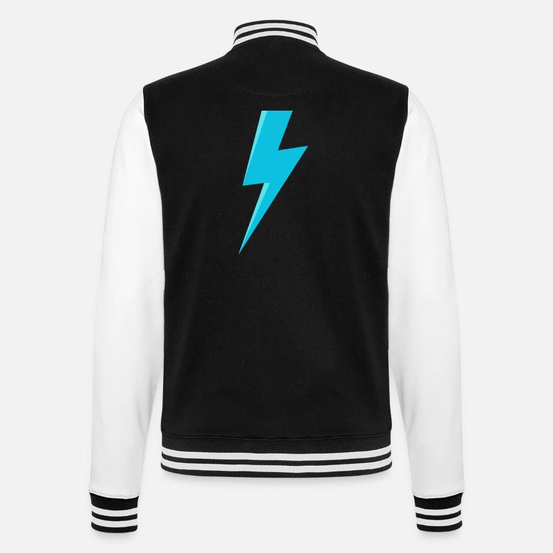 Blue Lightning - College Sweat Jacket - black/white