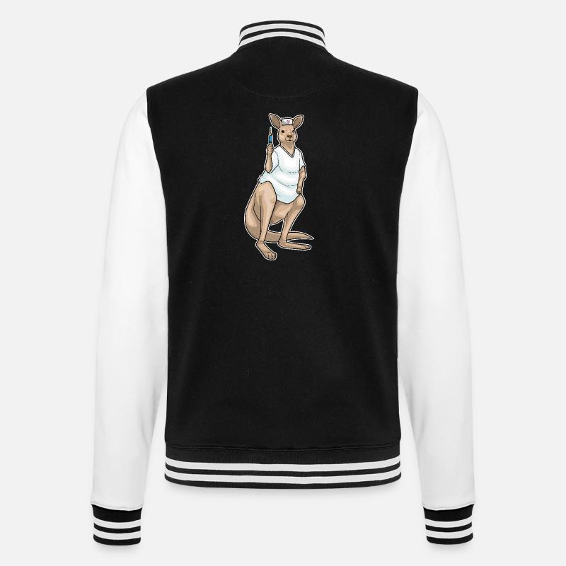 Seringue d’infirmière kangourou - Veste Teddy - noir/blanc