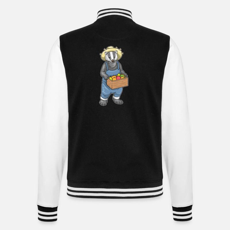 Badger Farmer Fruit - Veste Teddy - noir/blanc
