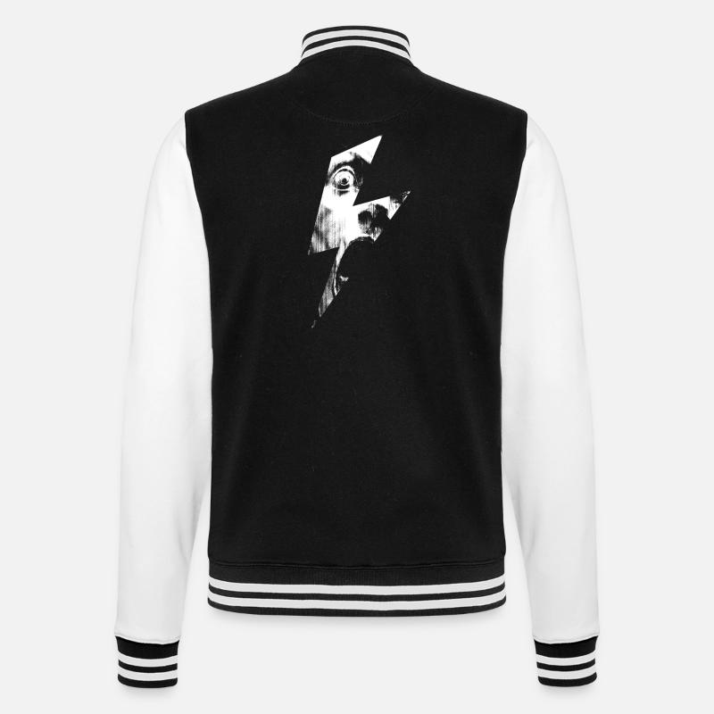 Flashed - College Sweat Jacket - black/white