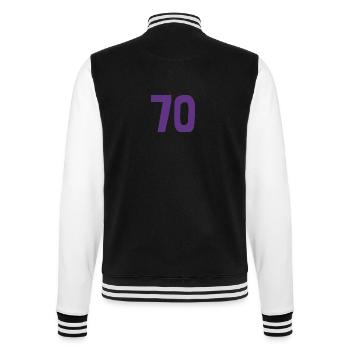 70. 70 YEARS. 70TH ANNIVERSARY. 70TH ANNIVERSARY. - College Sweat Jacket - black/white - Back - Marisol (170cm)