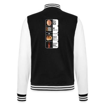 4 Zigaretten - College-Sweatjacke - Schwarz/Weiß - Hinten - Marisol (170cm)