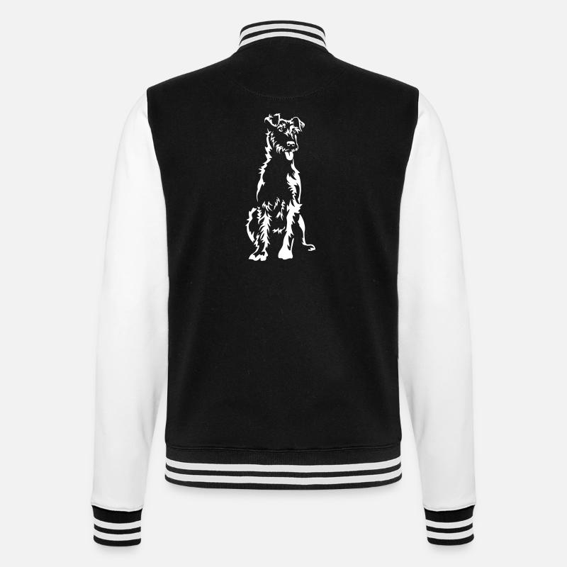 Irish Terrier « Black Edition » - Veste Teddy - noir/blanc