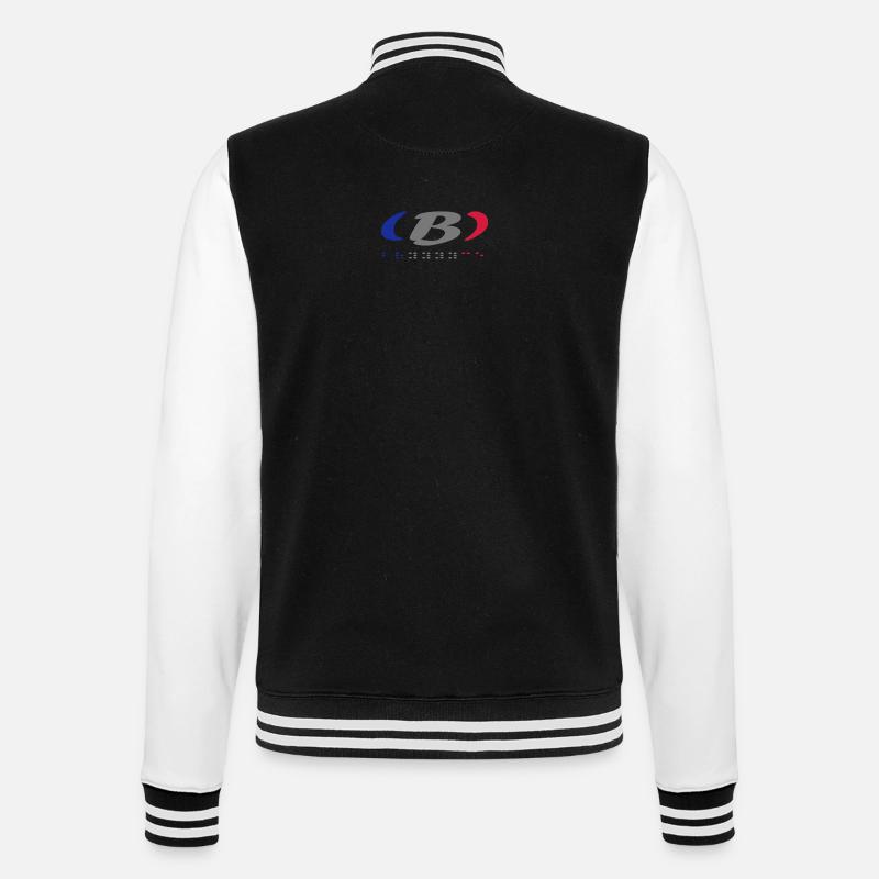 Buntes abstraktes Grafikdesign - College-Sweatjacke - Schwarz/Weiß