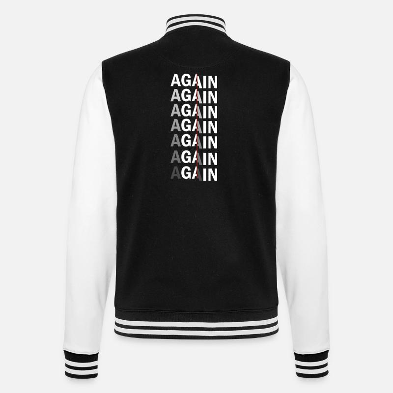 Again Again Again Again - Veste Teddy - noir/blanc