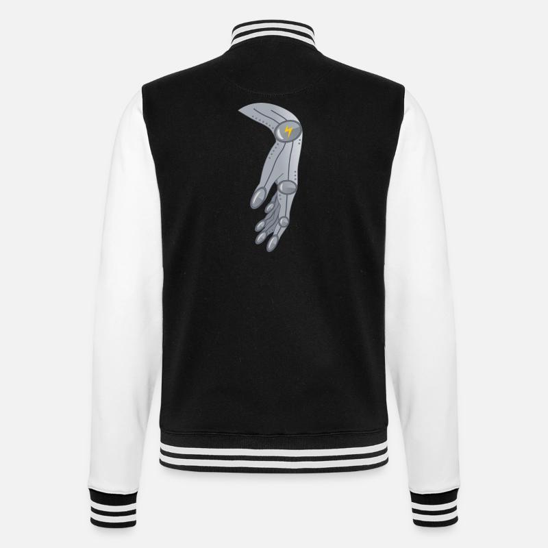 Alien Robotik Hand Geschenk - College-Sweatjacke - Schwarz/Weiß