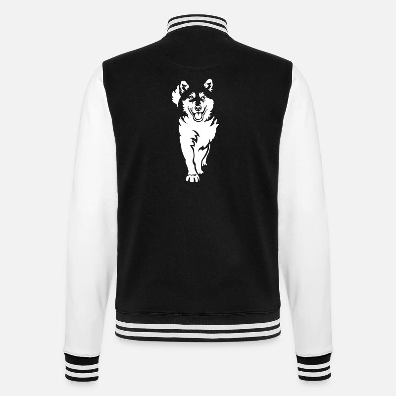 Alaskan Malamute "Black Edition" - College Sweat Jacket - black/white