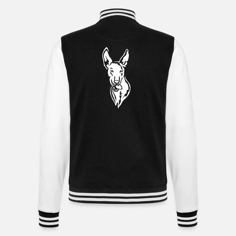 Podenco Head "Black Edition" - College Sweat Jacket - black/white