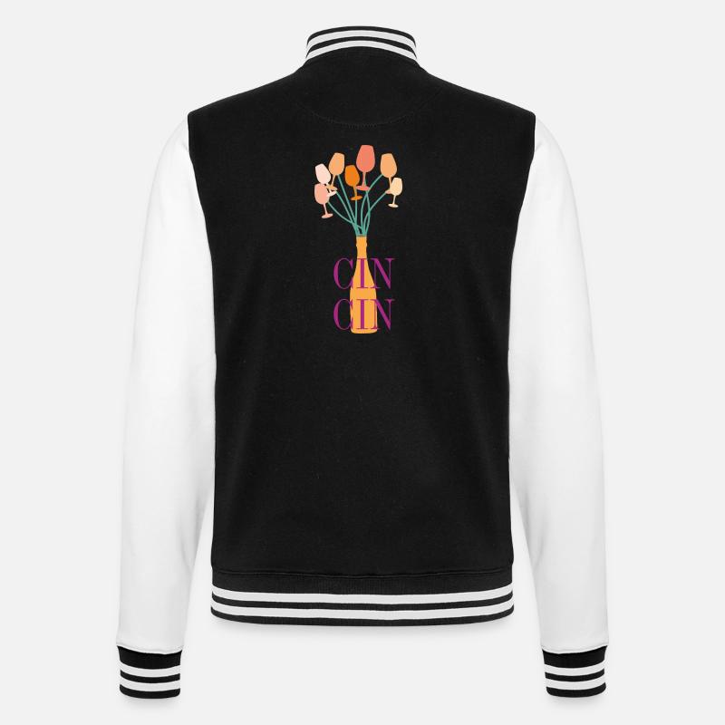 Aperitif Typography - College Sweat Jacket - black/white