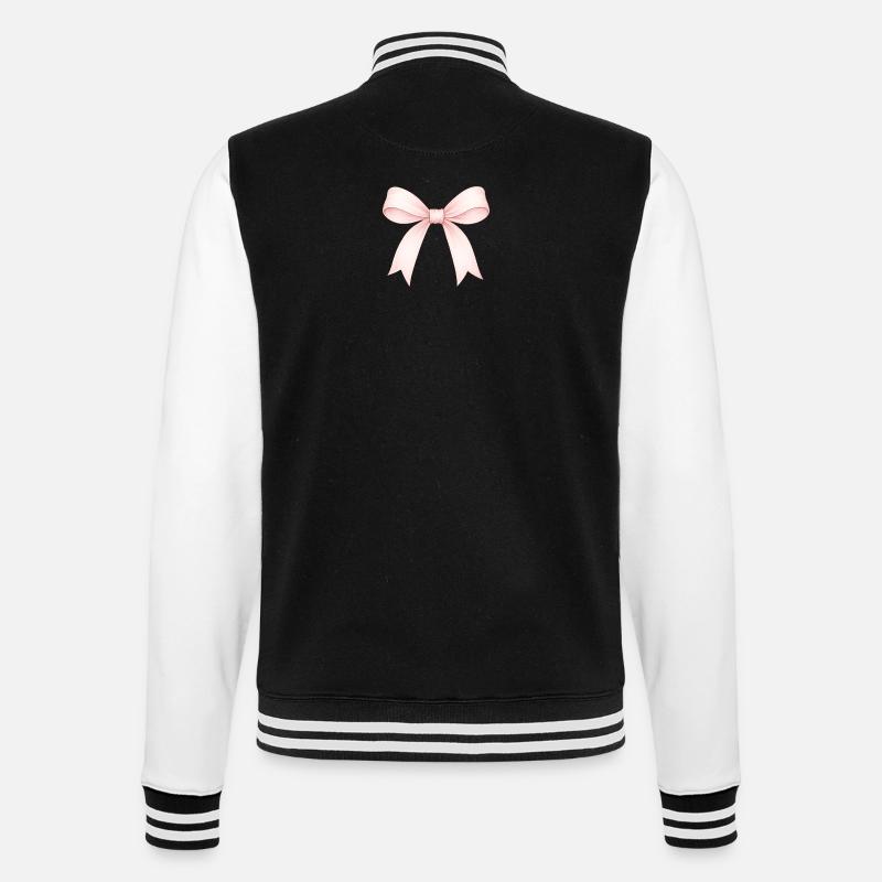 cute bow - College Sweat Jacket - black/white