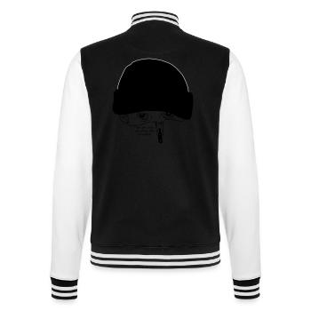 wir sind die Straßen, die Bewegung - College-Sweatjacke - Schwarz/Weiß - Hinten - Marisol (170cm)