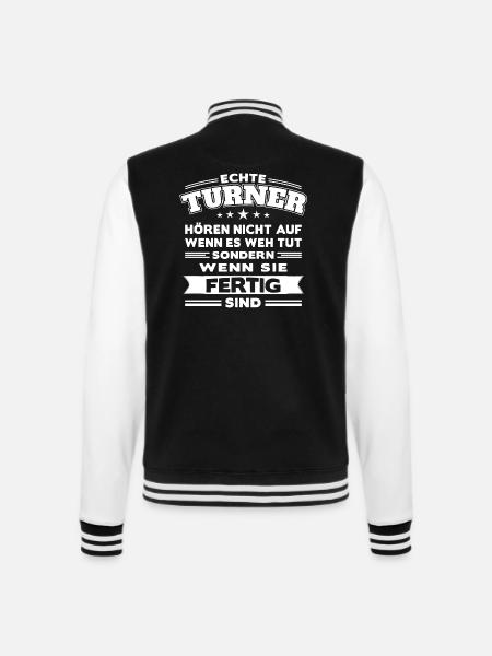 Echte Turner - College-Sweatjacke - Schwarz/Weiß