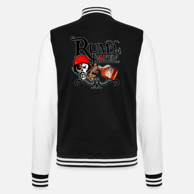 Rum lover - Veste Teddy - noir/blanc