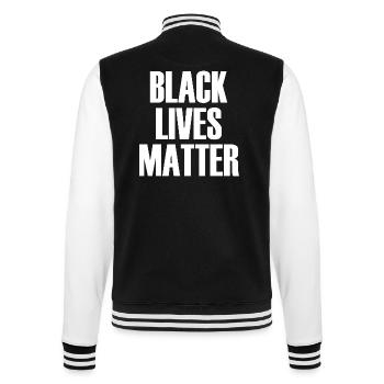 Black Lives Matter - College-Sweatjacke - Schwarz/Weiß - Hinten - Marisol (170cm)