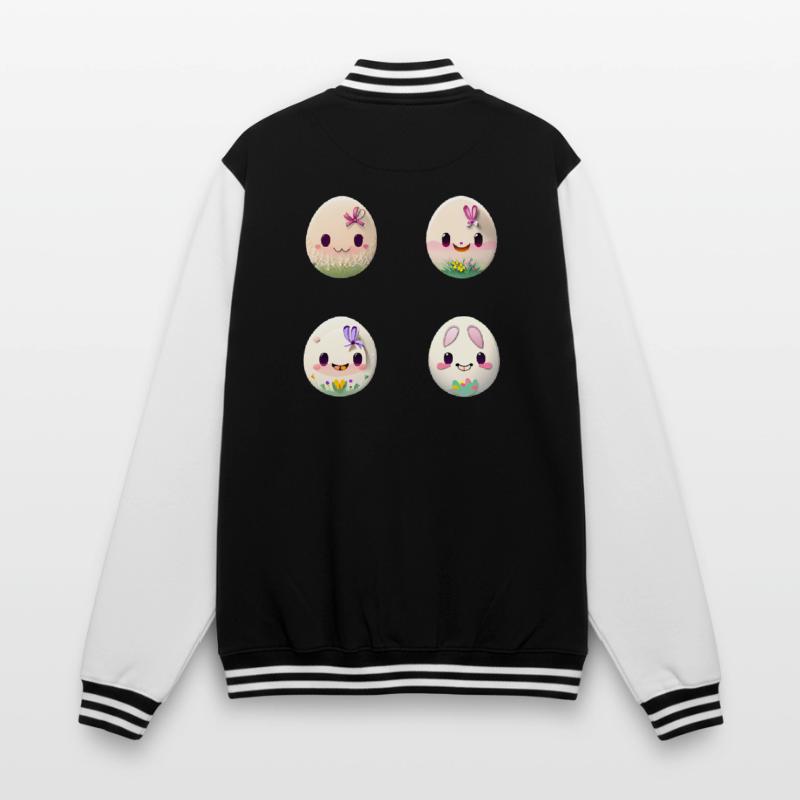 Easter Egg Easter Eggs Faces College Sweat Jacket