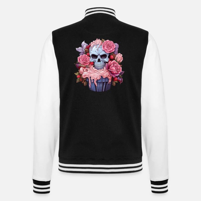 Halloween Cupcake - College Sweat Jacket - black/white